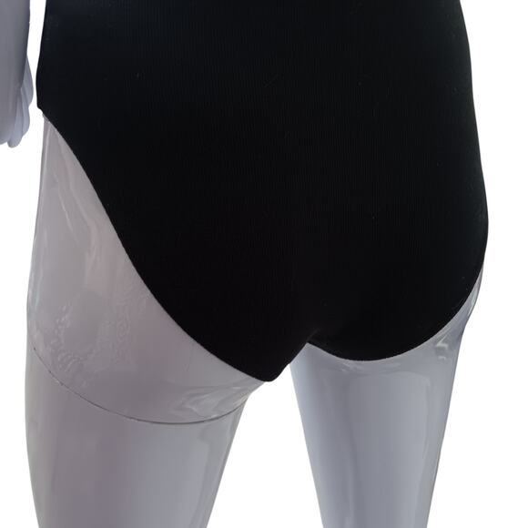 Wild Fable Ribbed Black Bodysuit Size XS Snap Buttons Closure Pullover - Picture 5 of 13